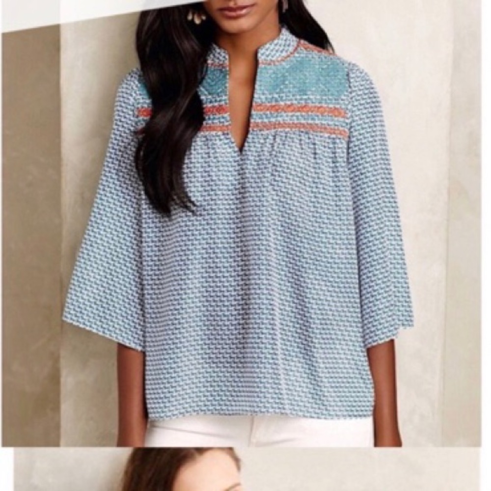ANTHROPOLOGIE MAEVE PATTERNED TOP - Picture 5 of 5